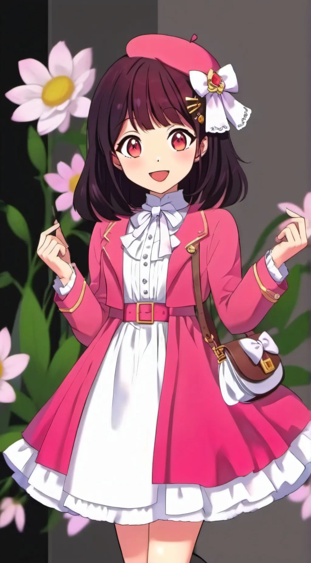 ai character: 🩷🌸 ruby 🌸🩷 background