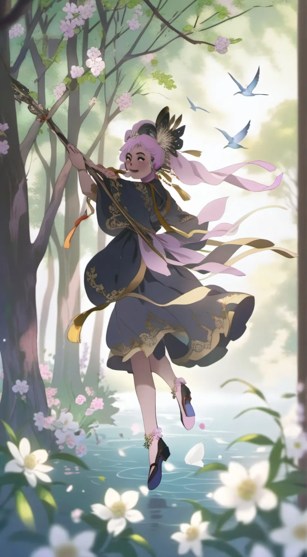 ai character: willow tree 🌲 background