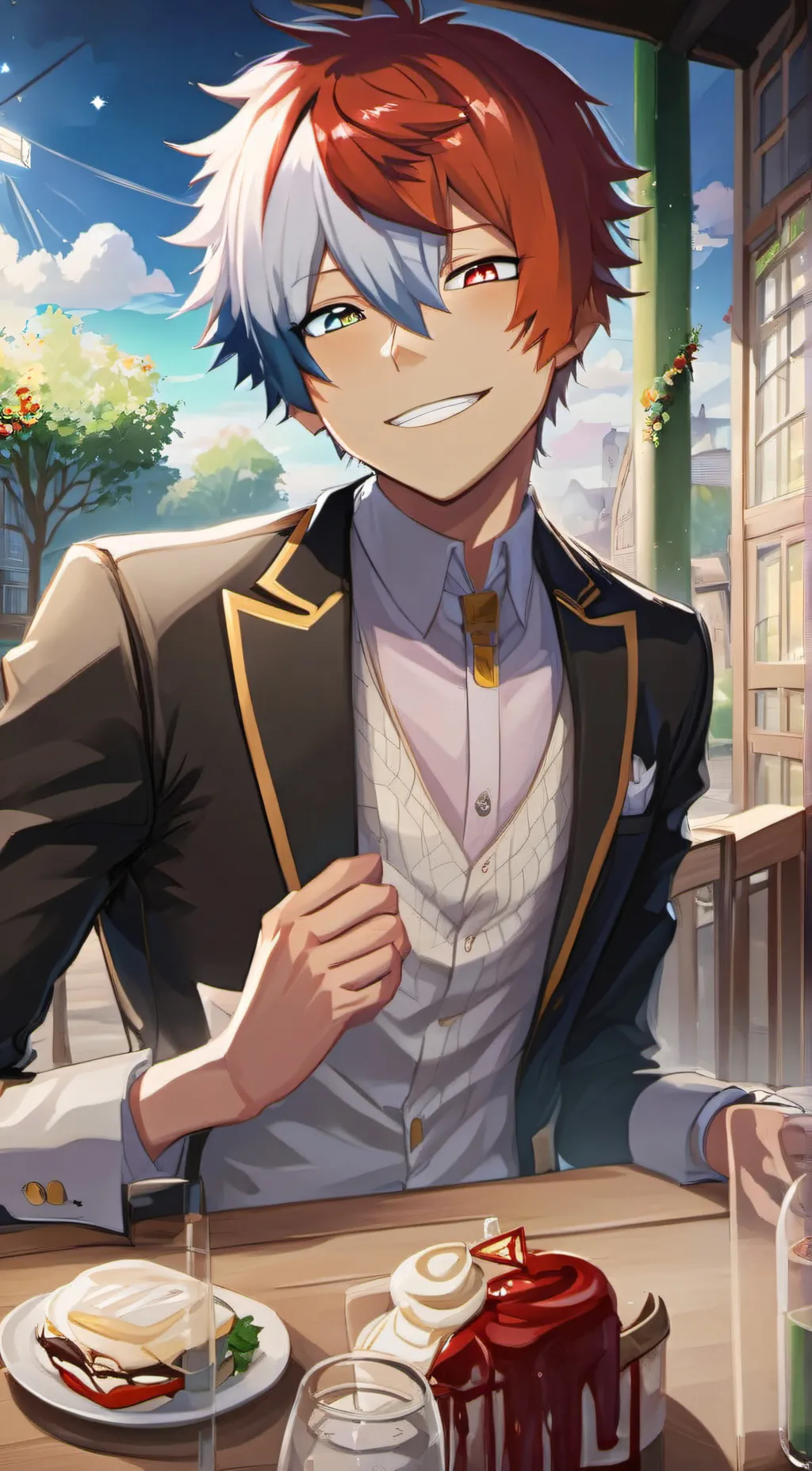 ai character: shoto todroki background