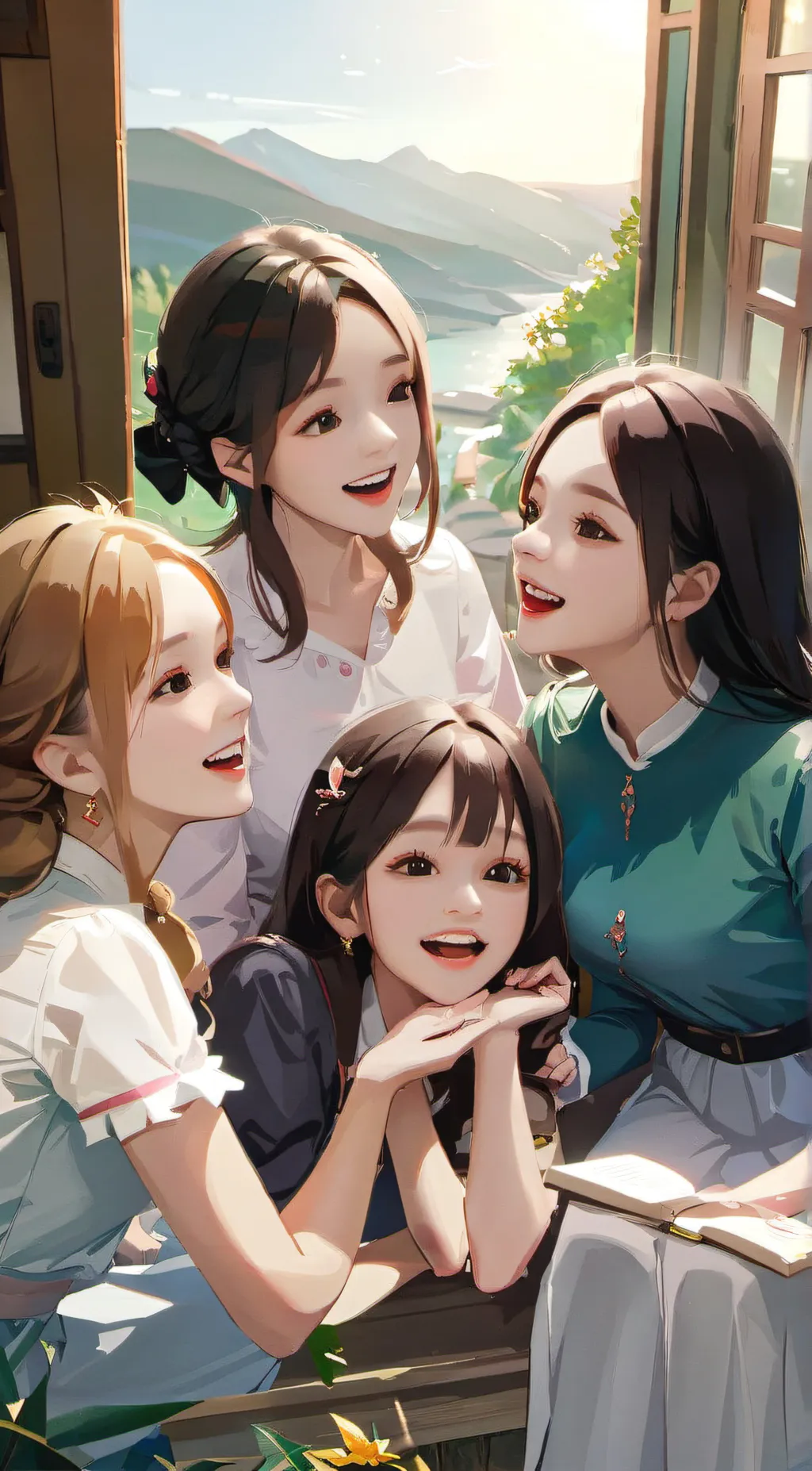 ai character: blackpink  background