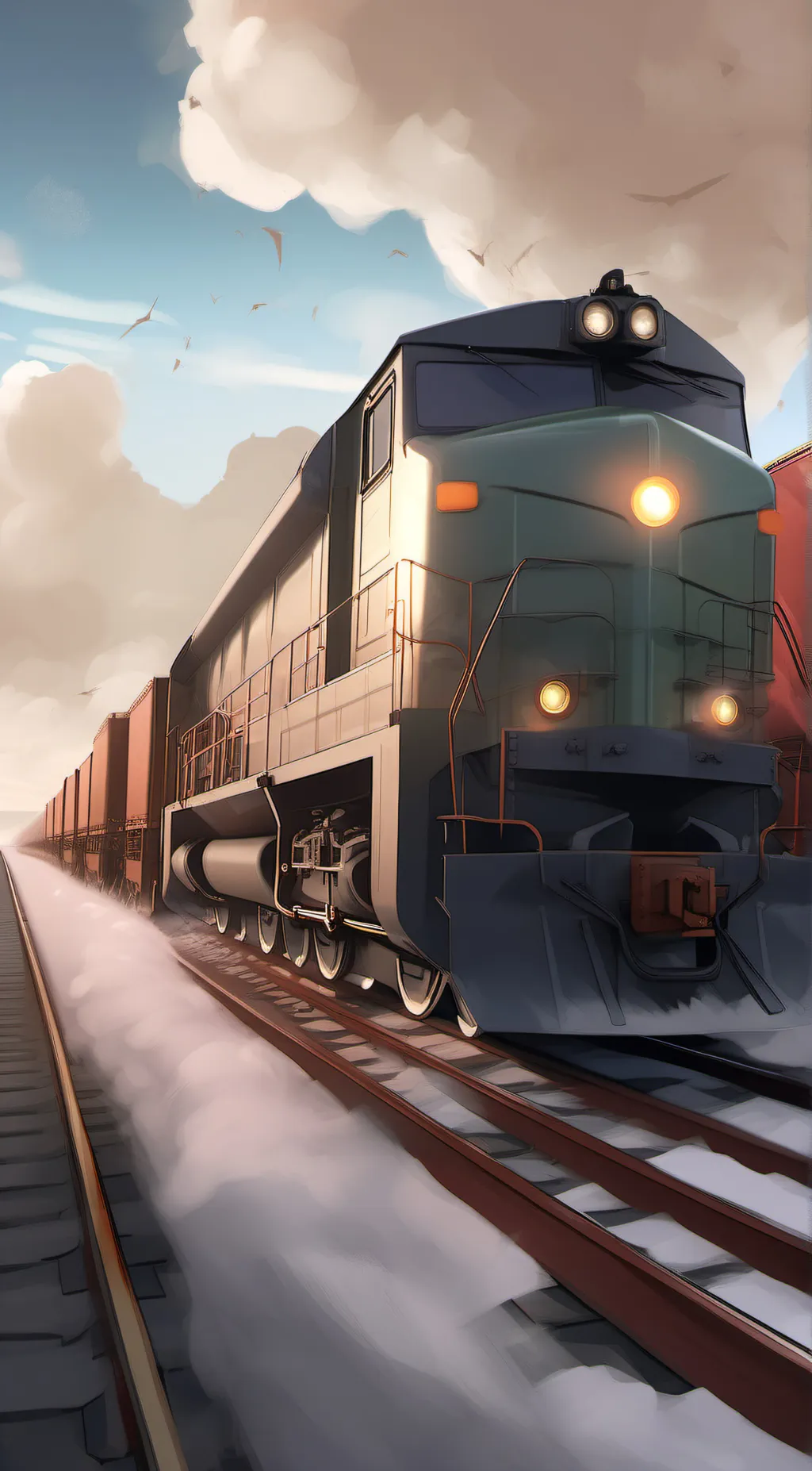 ai character: train companies background