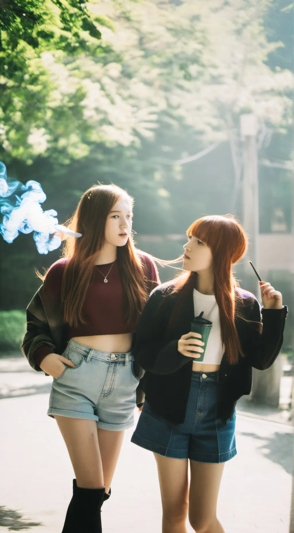 ai character: Elana and Elizabet background