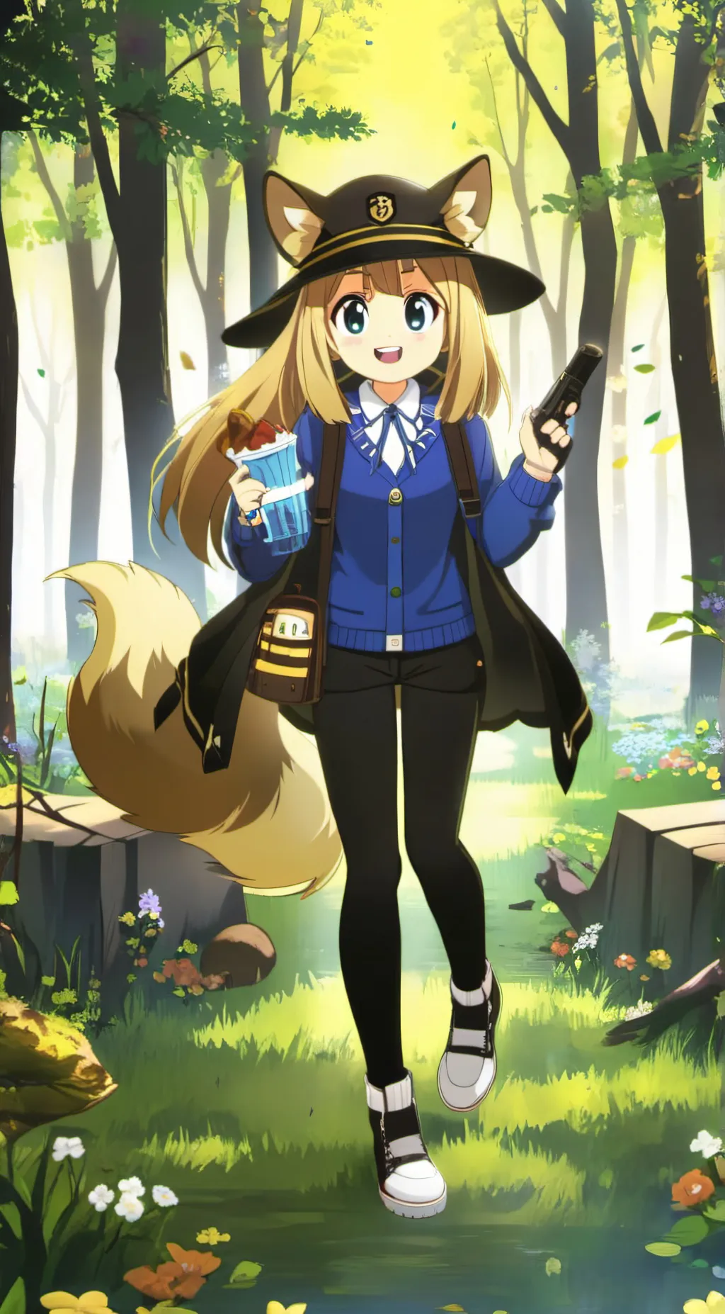 ai character: Marine the racoon  background