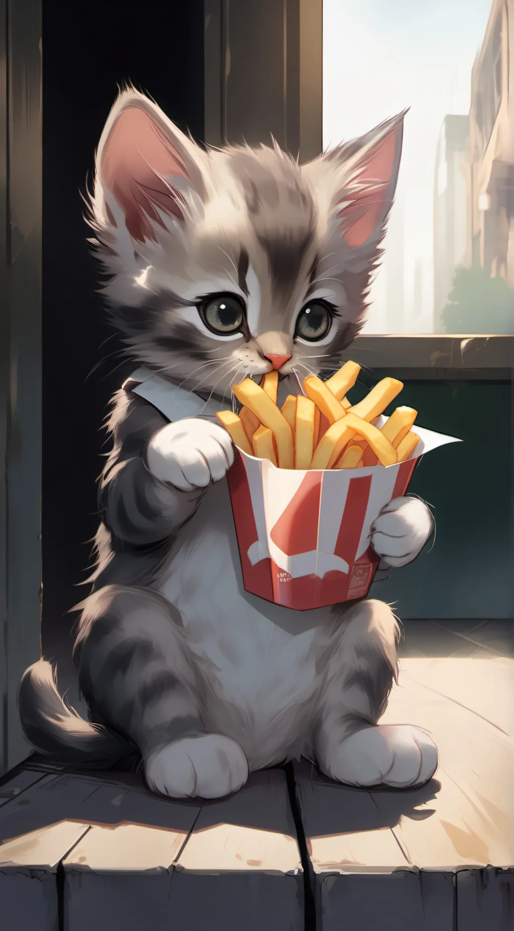 ai character: Kitten background