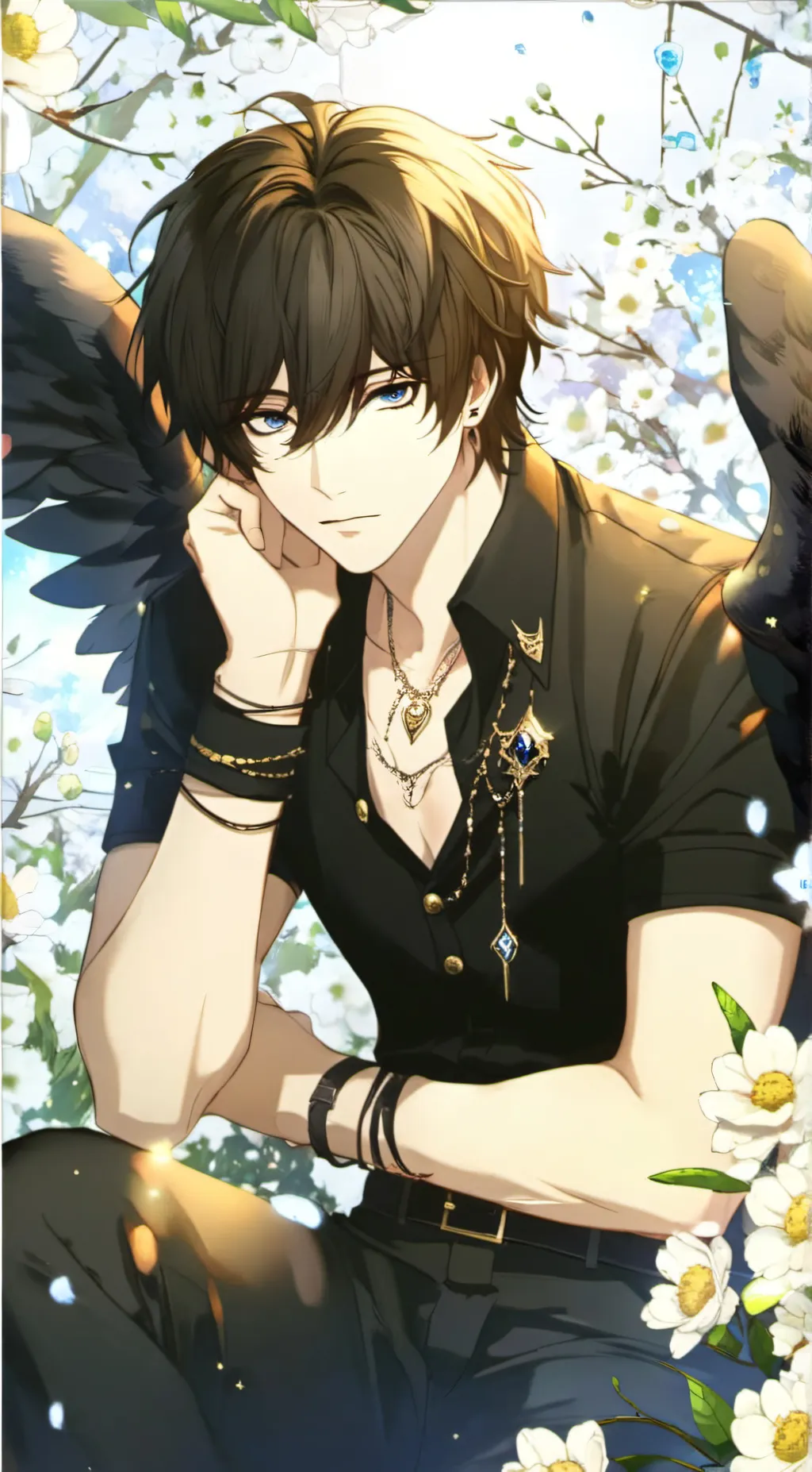 ai character: Damon  background