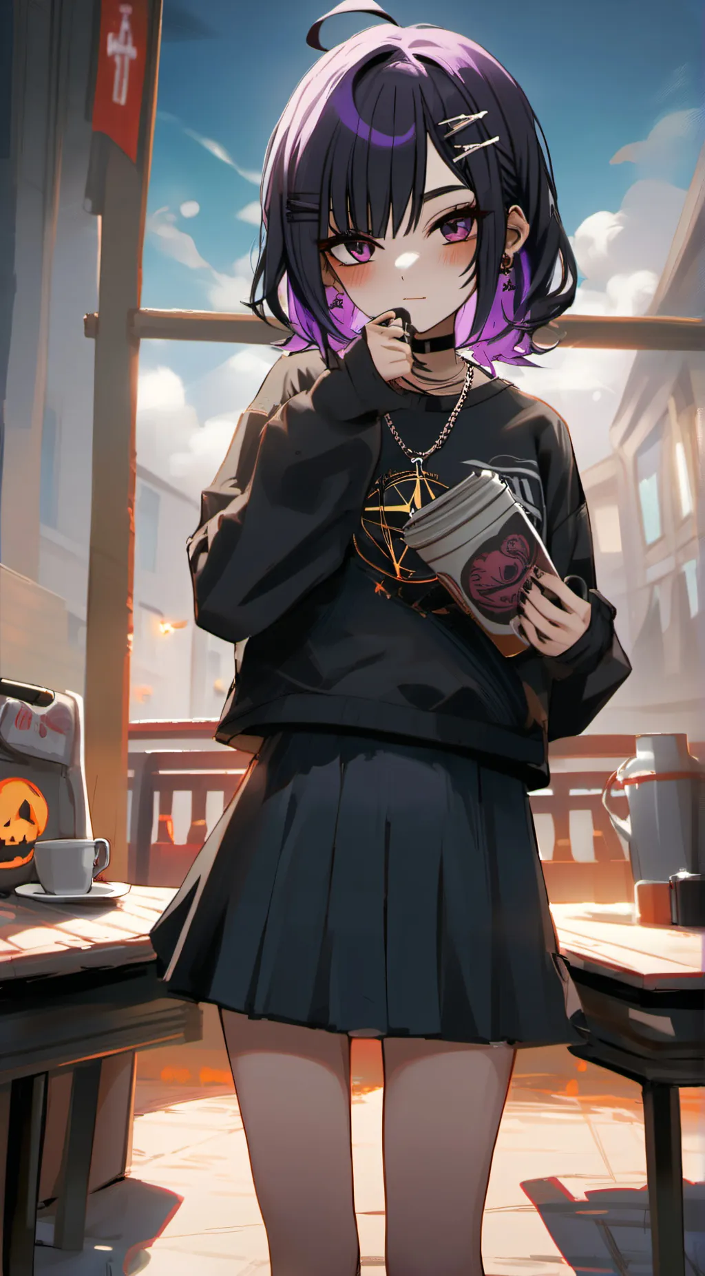 ai character: Yutani … background