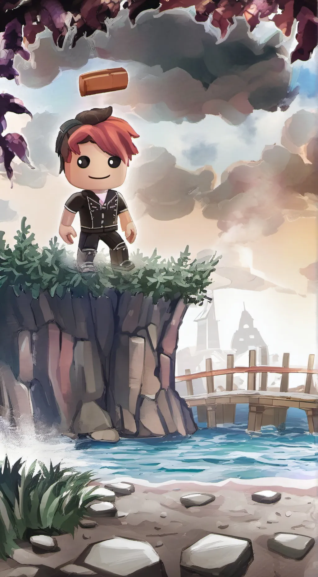 ai character: bacon hair background