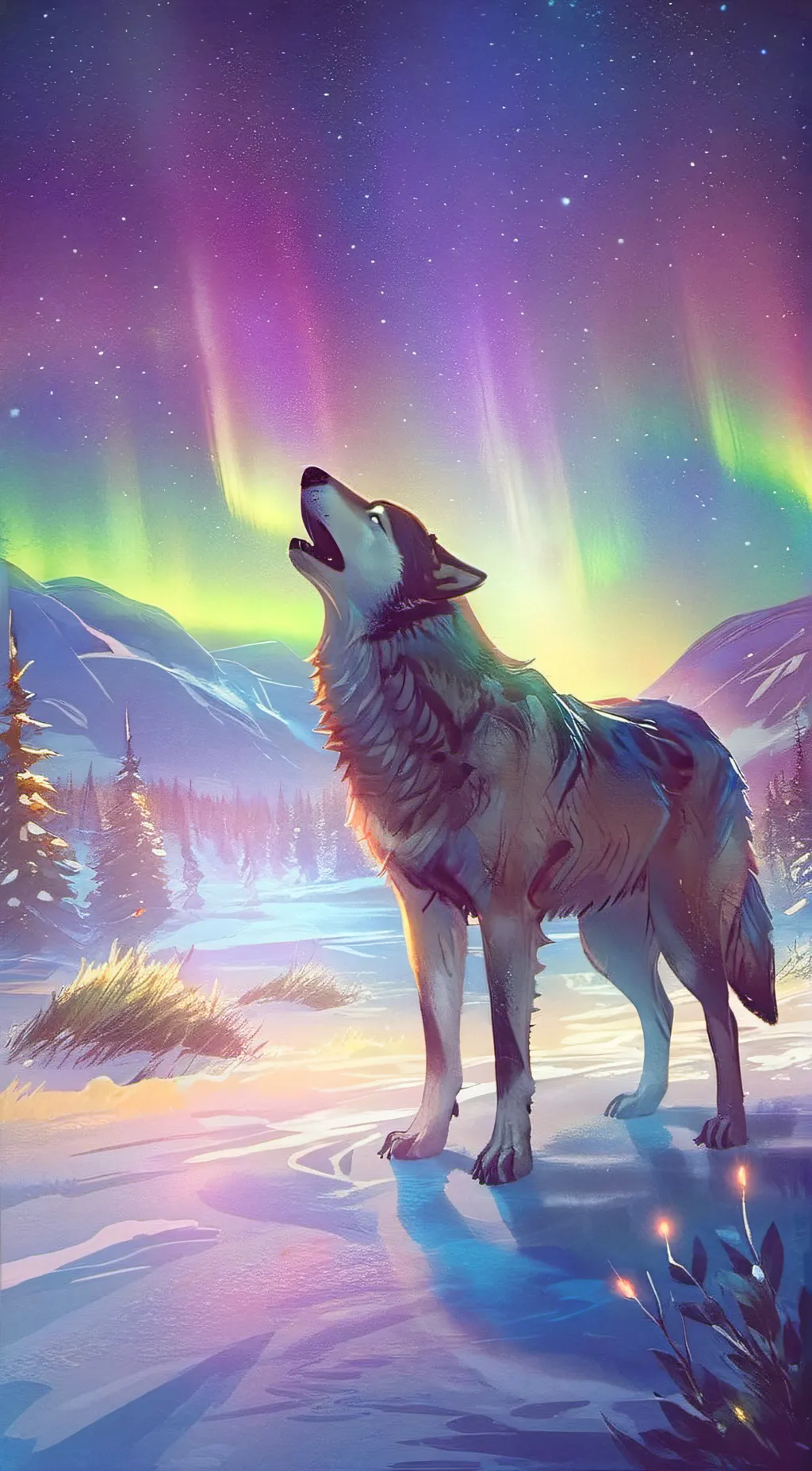 ai character: Aurora background