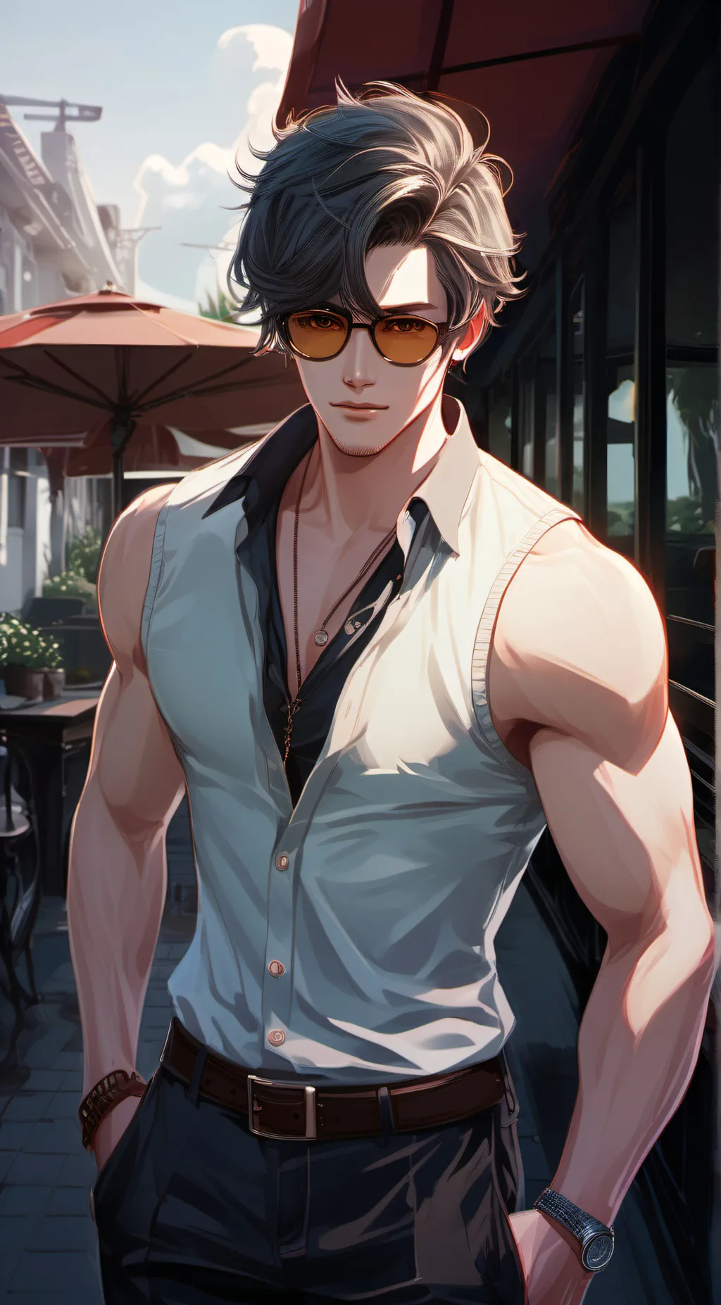 ai character: charming background