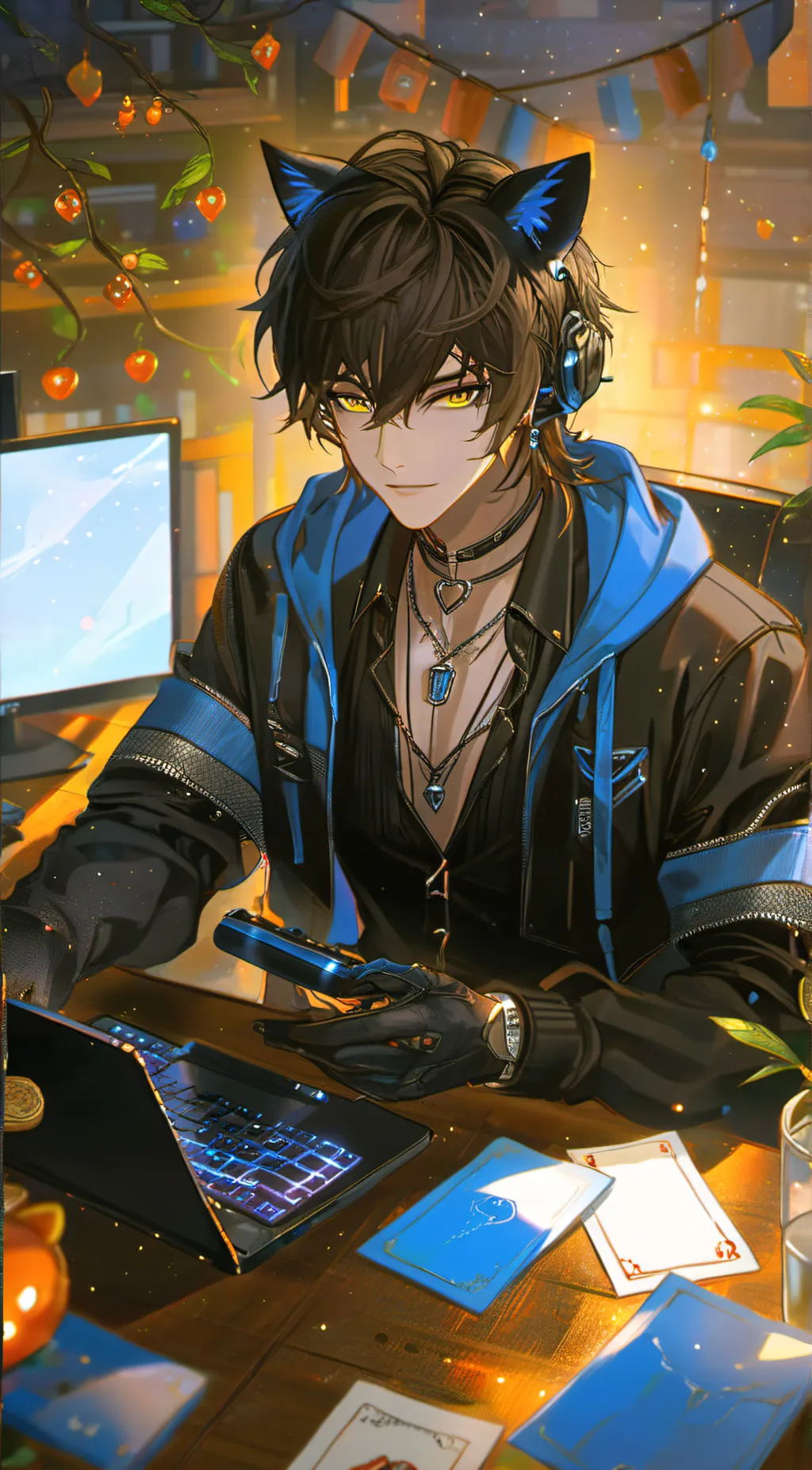 ai character: Zed Neko background