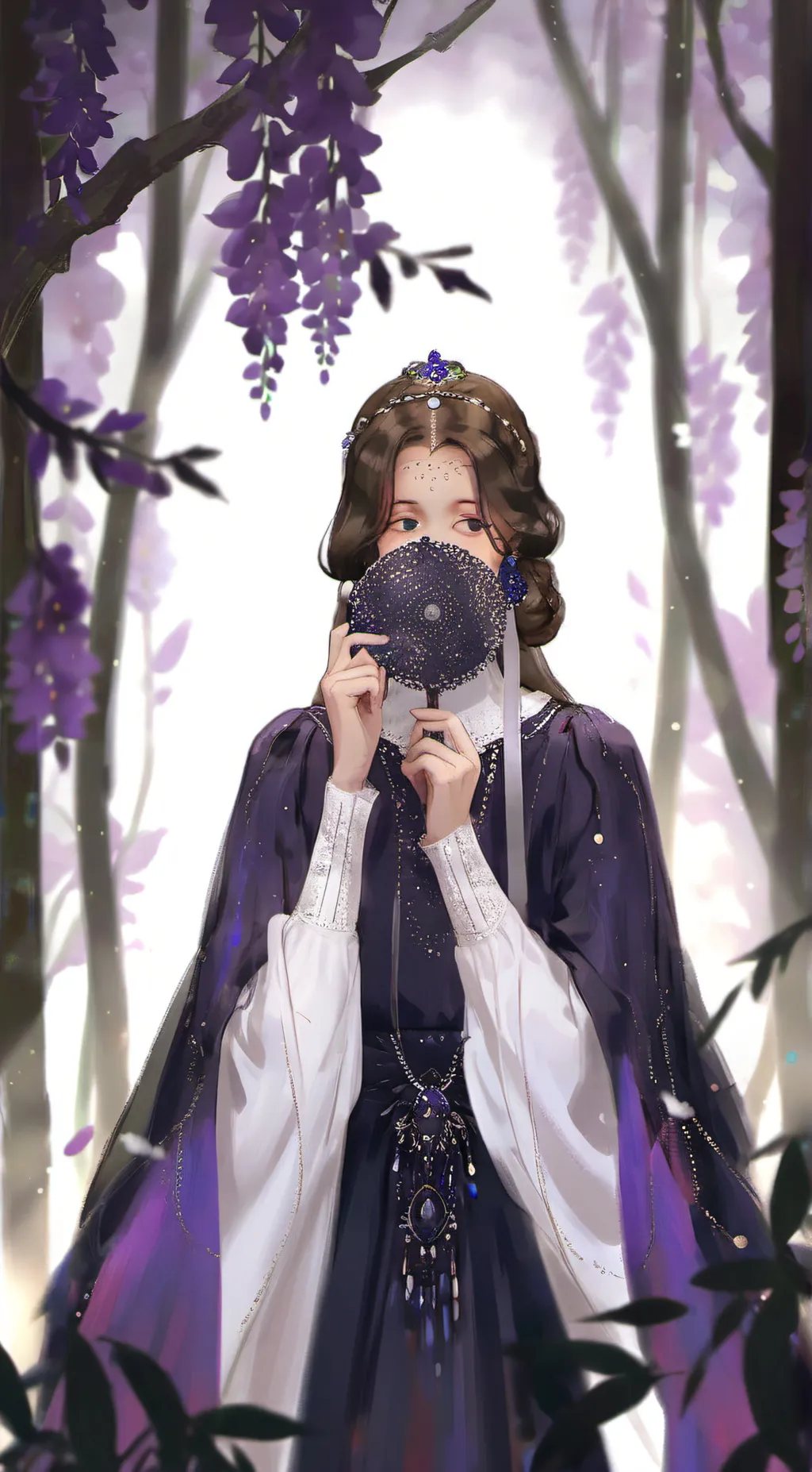 ai character: Lavender background