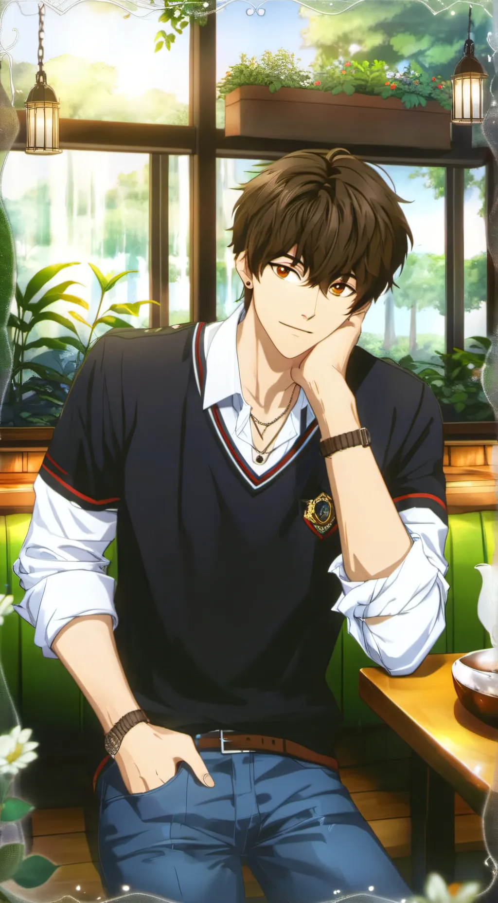 ai character: Leo background