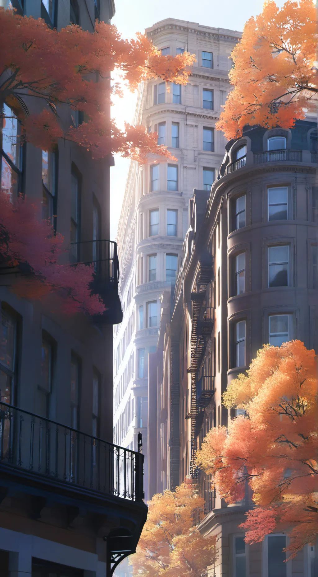 ai character: Autumn background