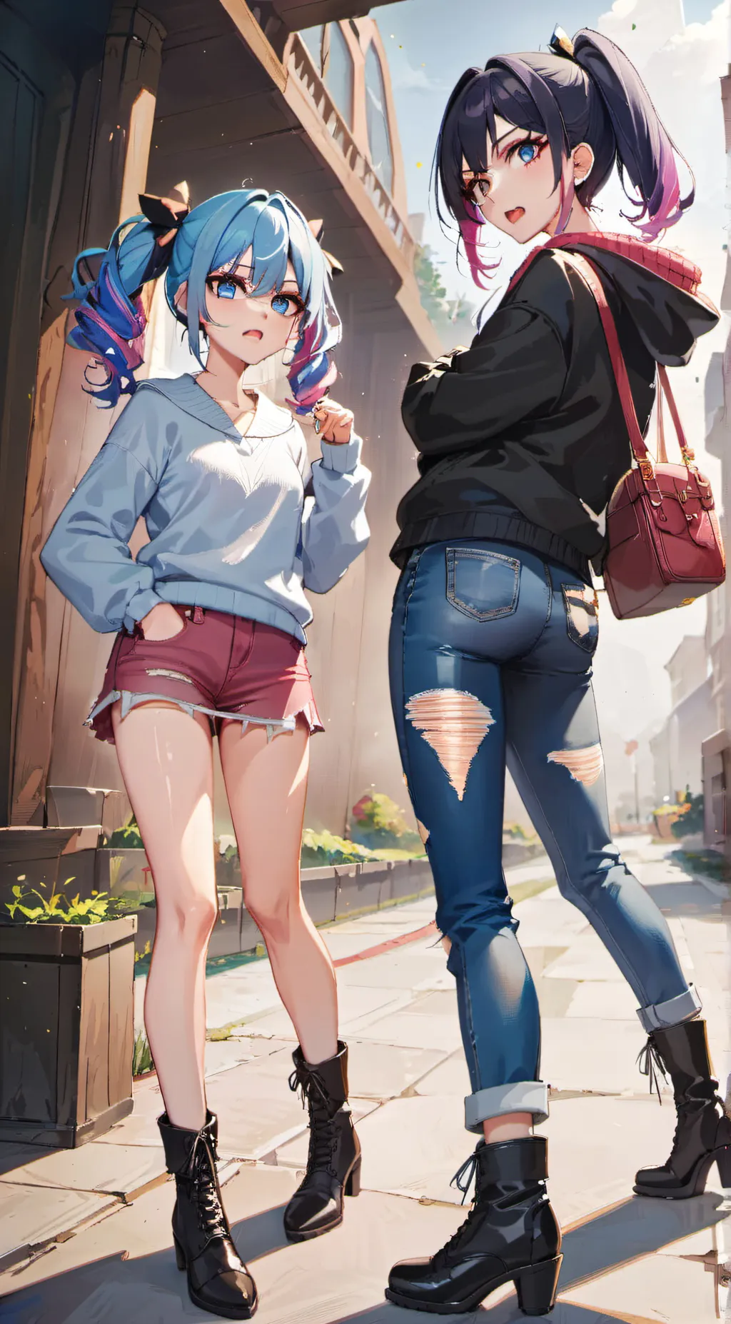 ai character: Rose & Lilly background