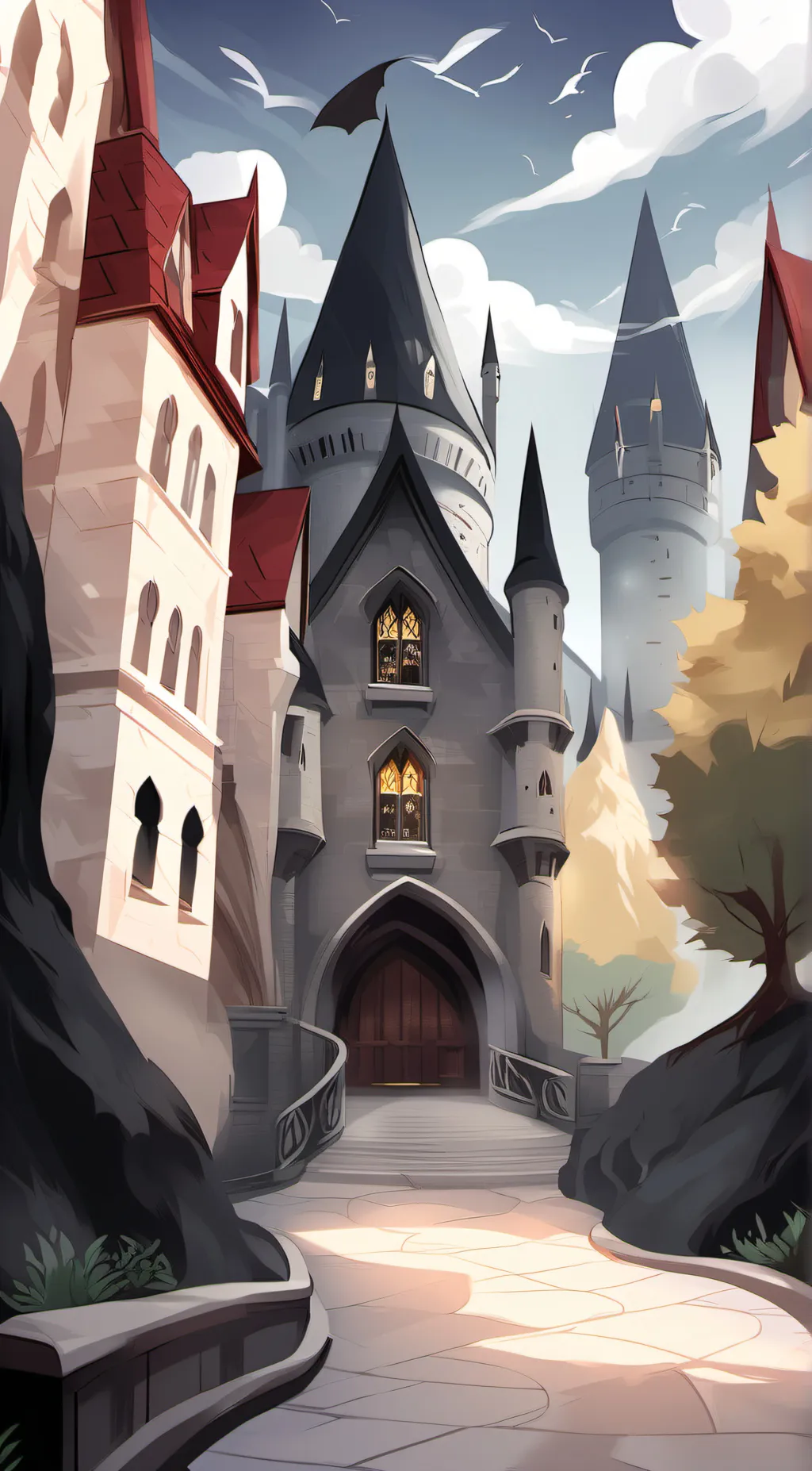 ai character: Hogwarts  background