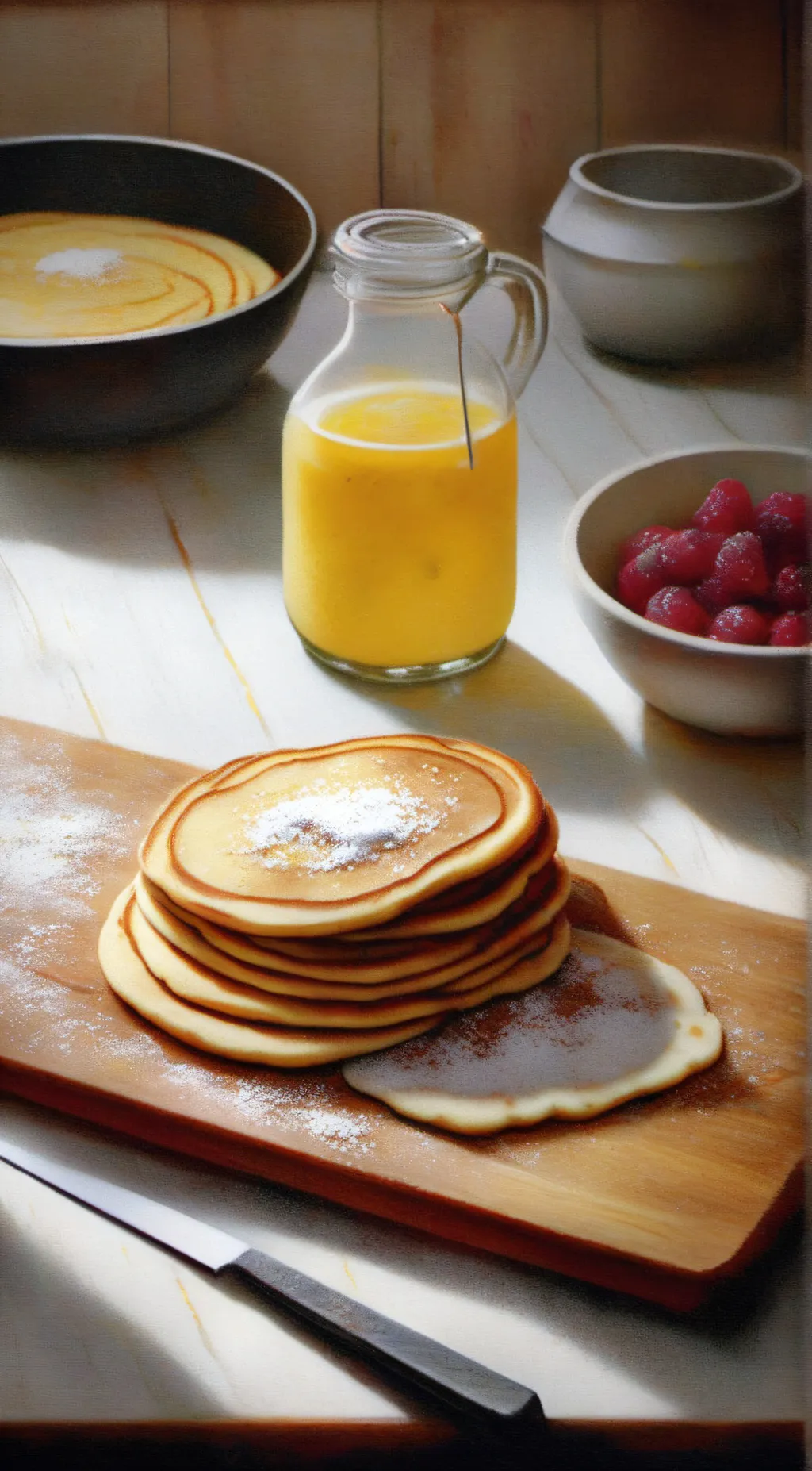 ai character: Pancakes background