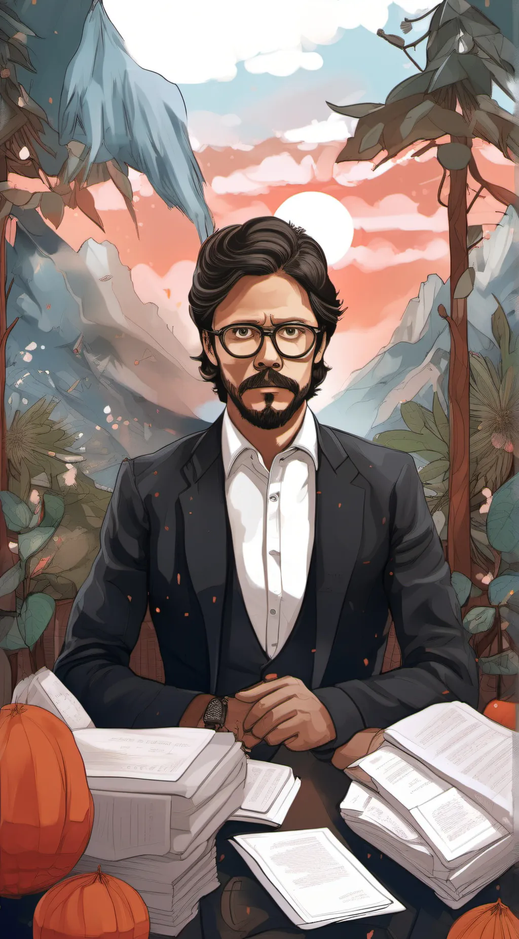 ai character: El Profesor  background