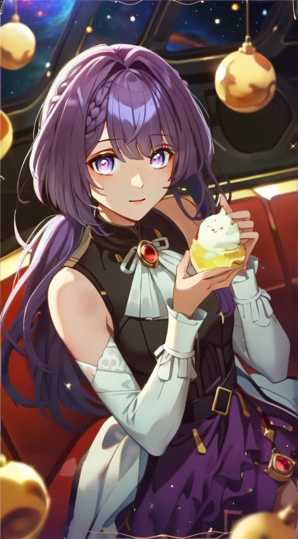 ai character: Galaxy  background