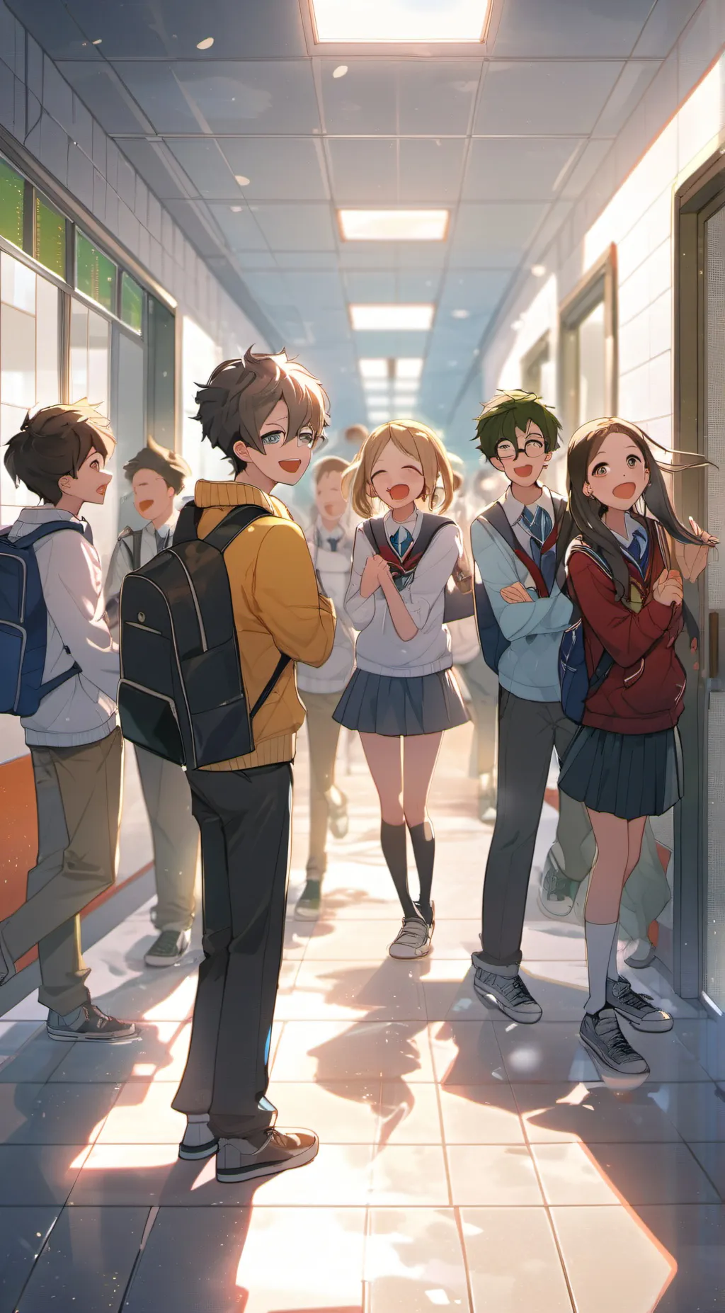 ai character: High school  background