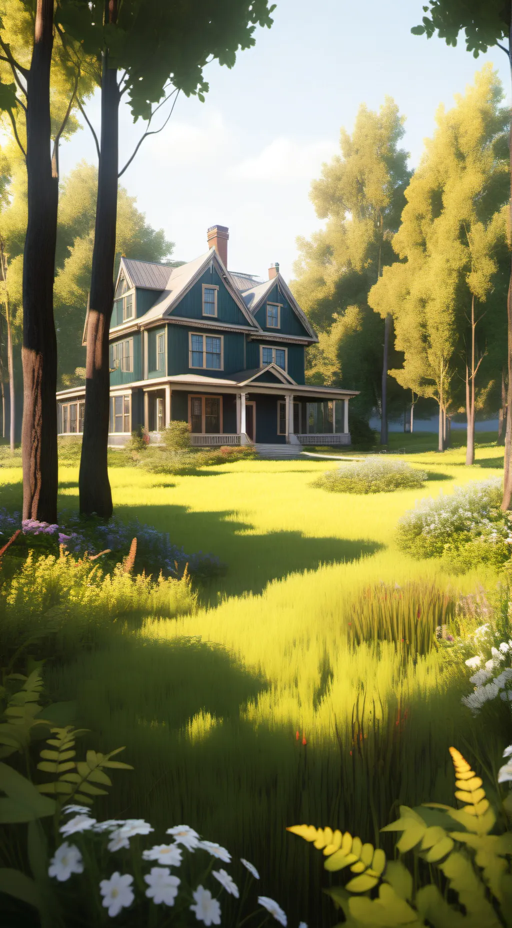 ai character: Grass background