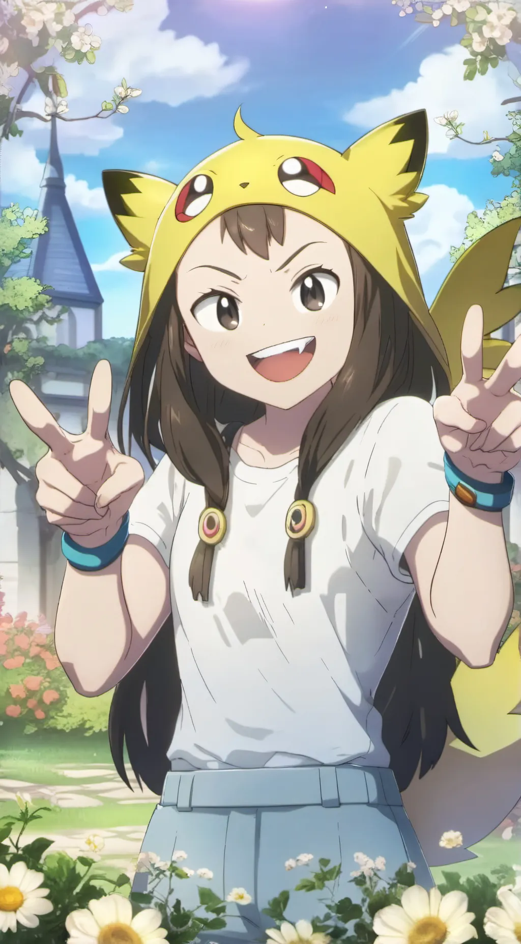 ai character: pika  background