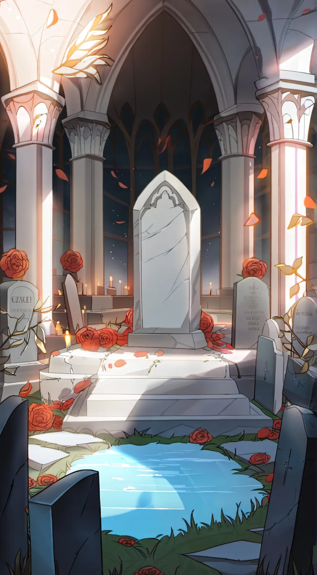 ai character: aphmaus grave background