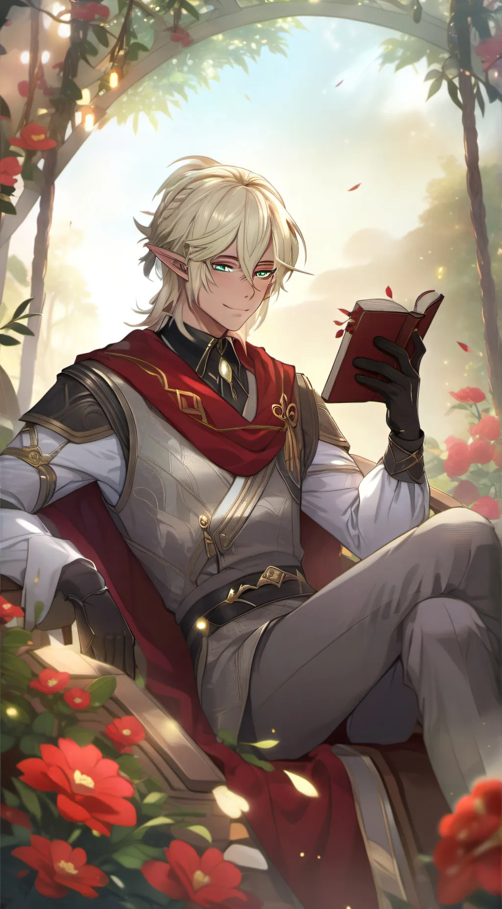 ai character: silver background