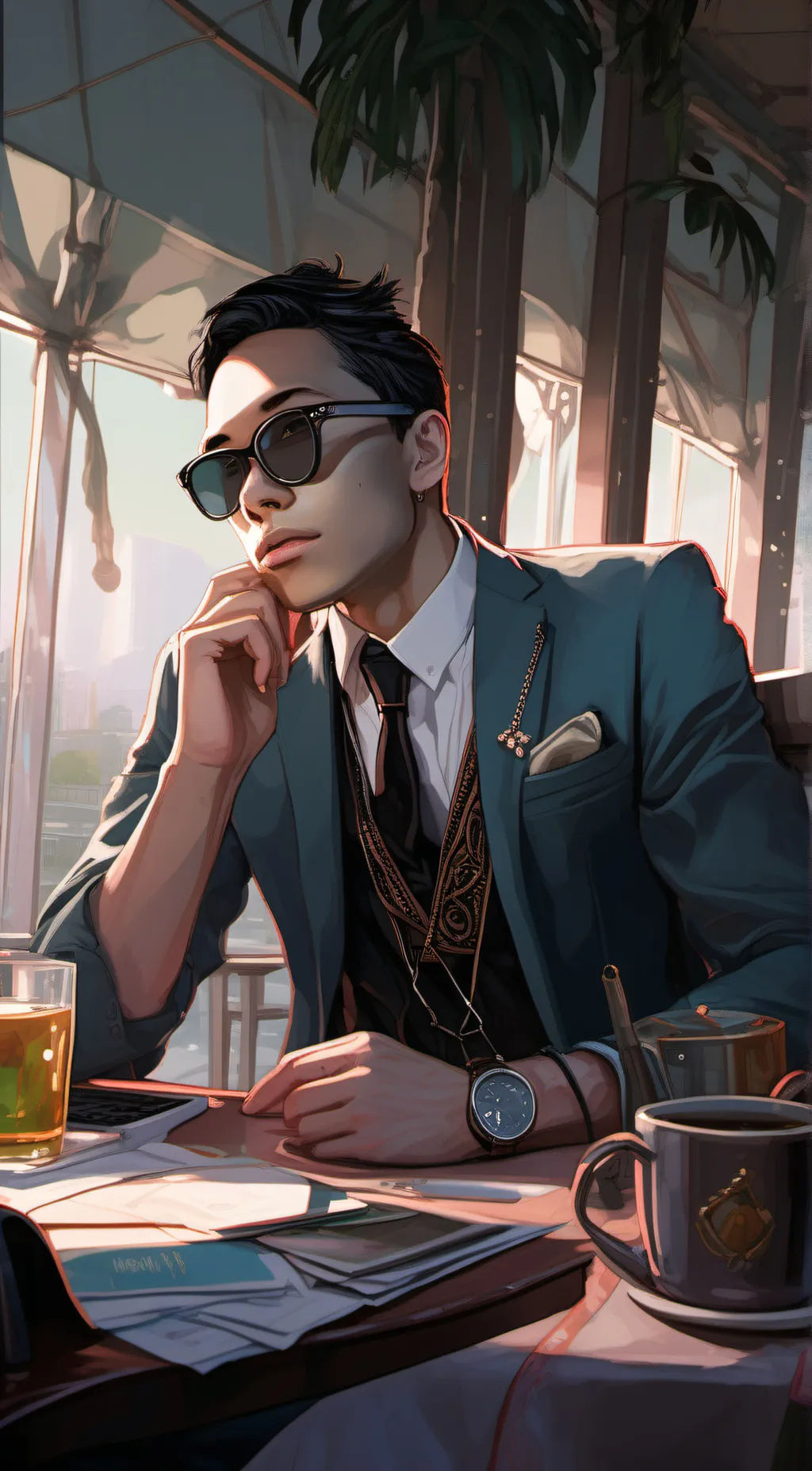 ai character: Lennox  background