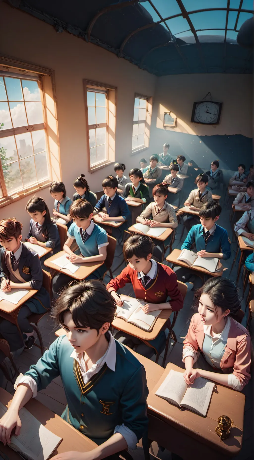 ai character: Art project  background