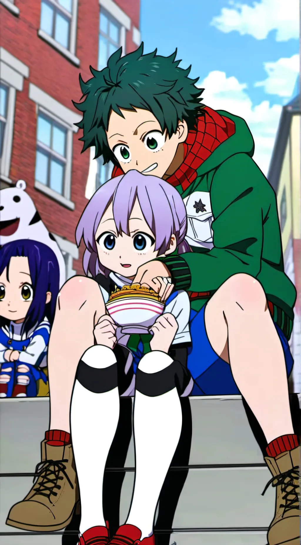 ai character: Luna X izuku<3/ background