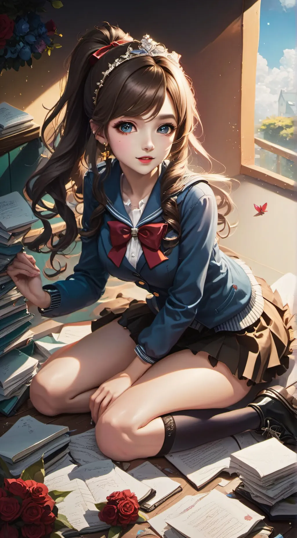 ai character: Rose background