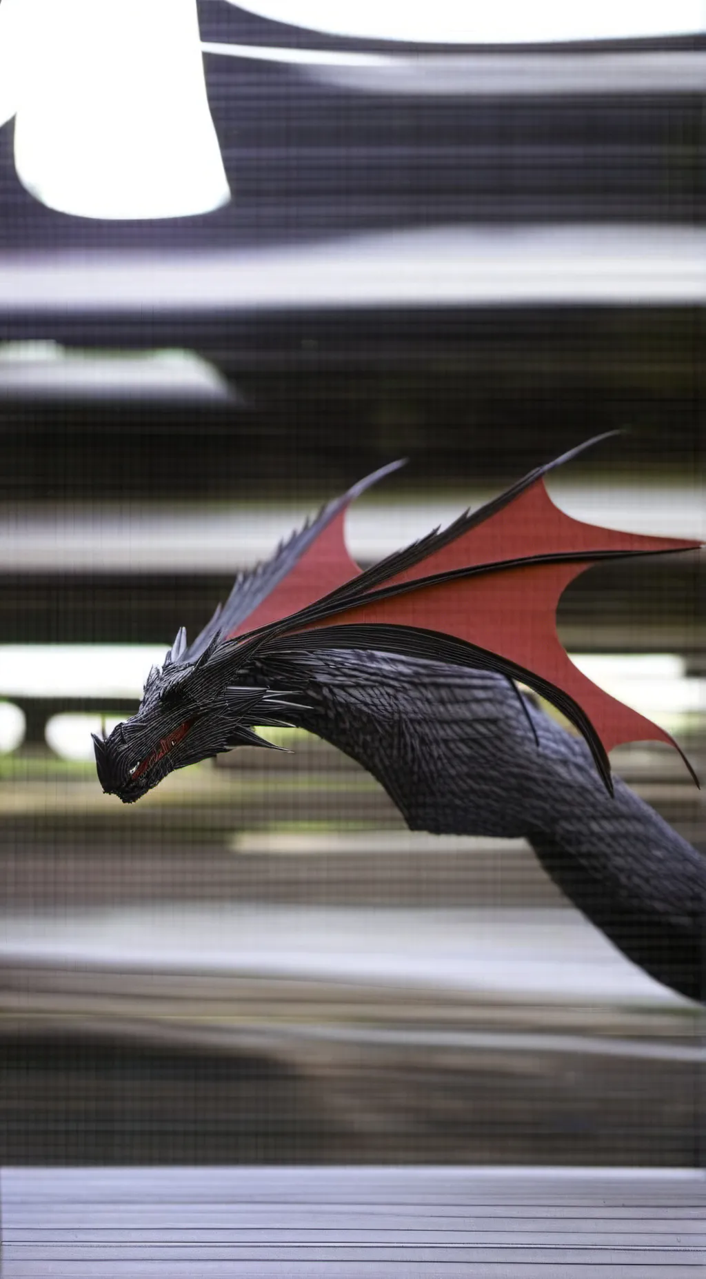 ai character: paper dragon background