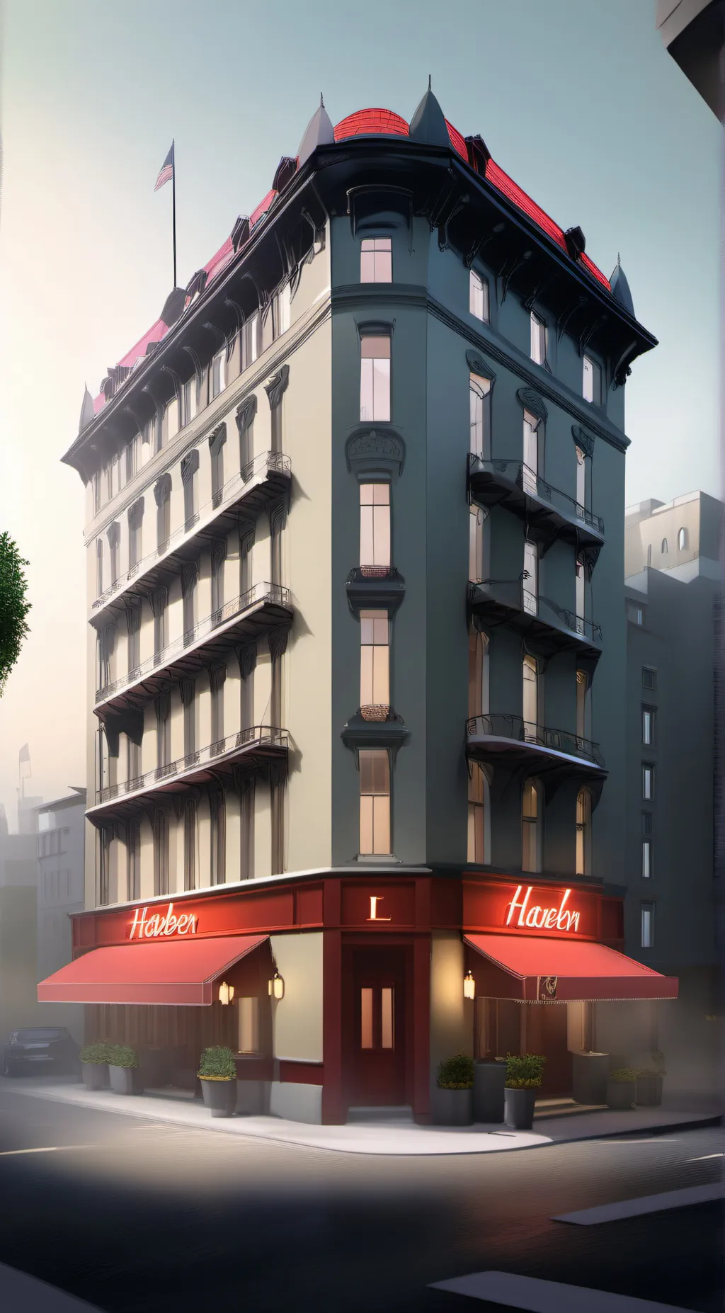 ai character: Hazban hotel✨ background