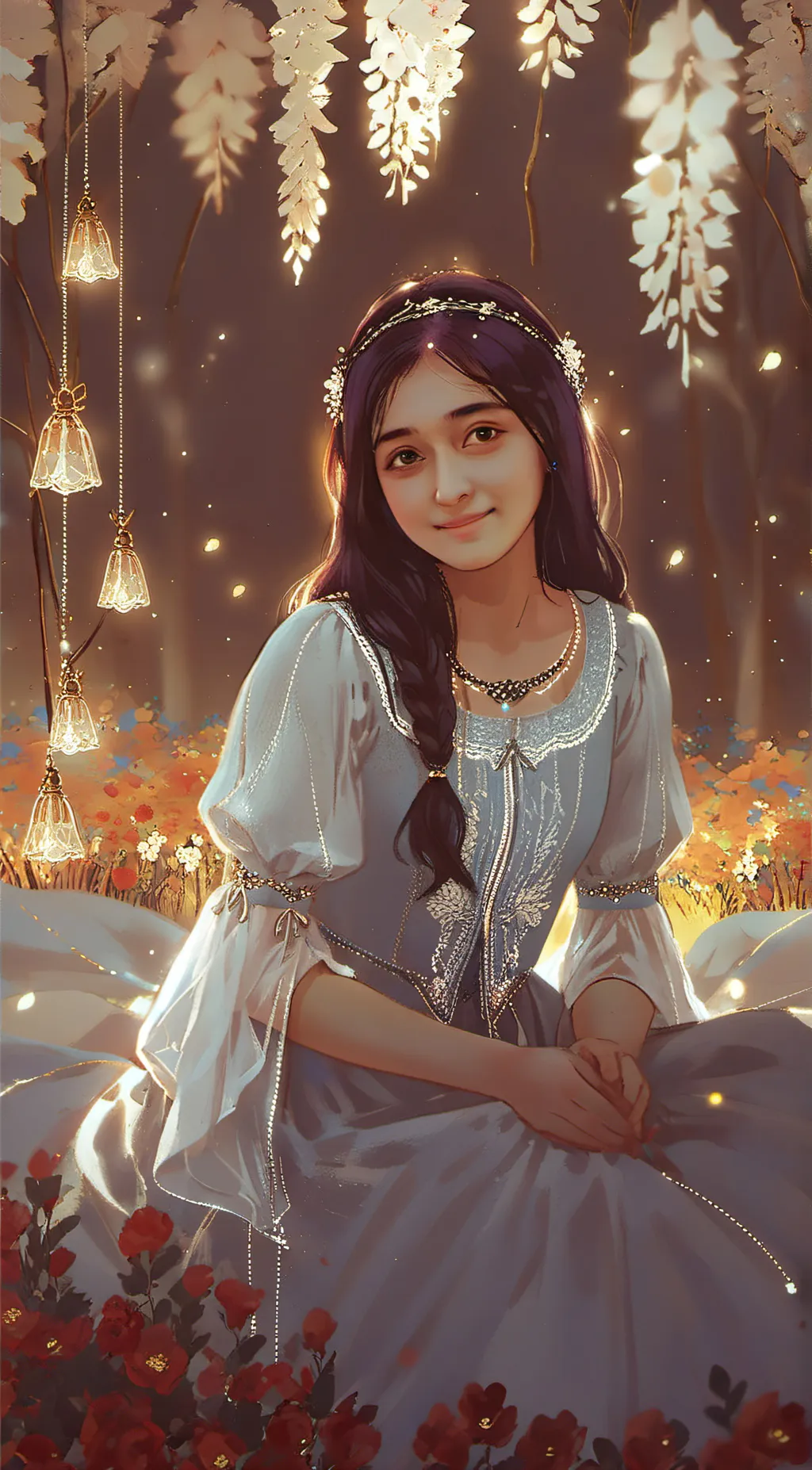 ai character: Gwen Lined  background