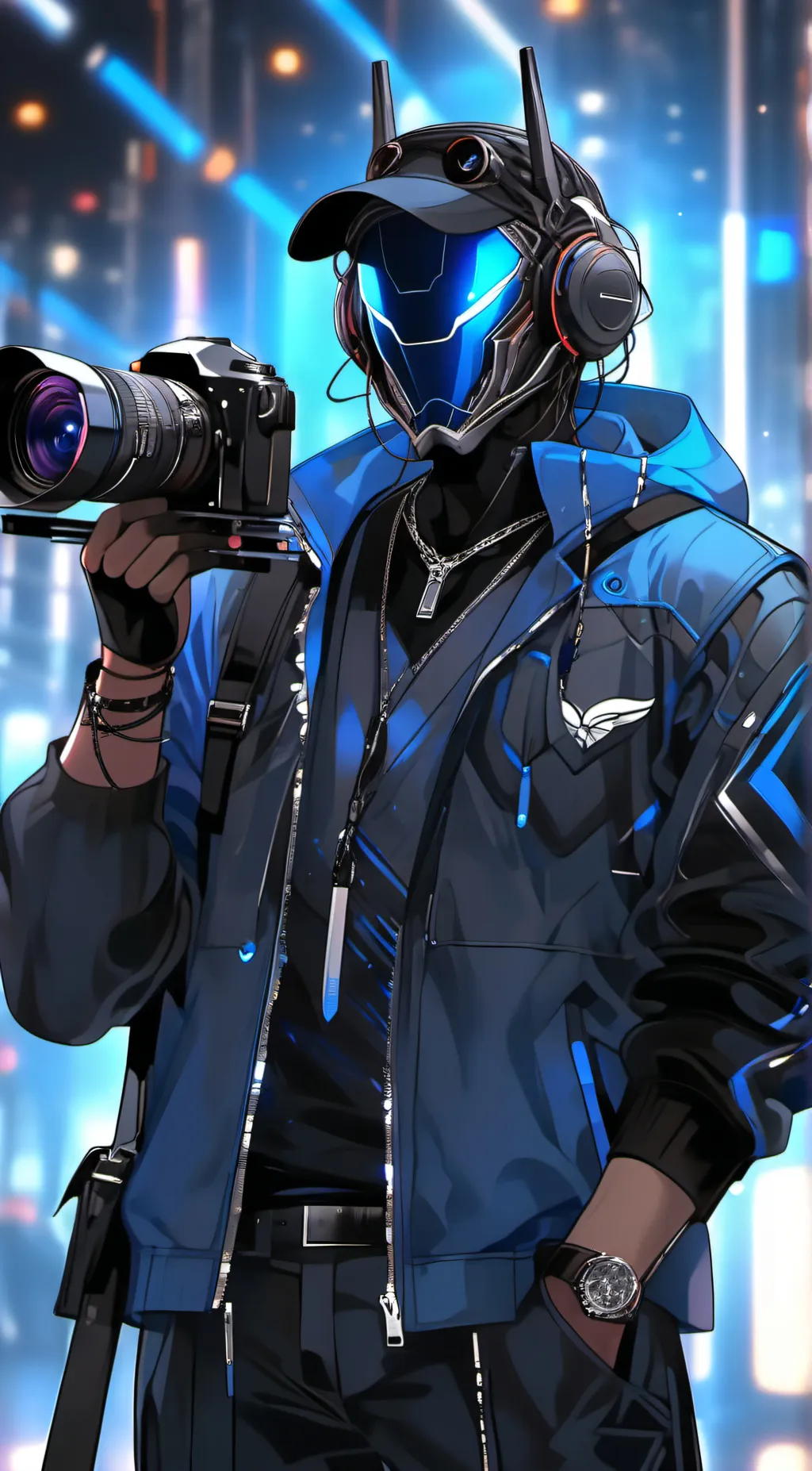 ai character: Titan Cameraman  background