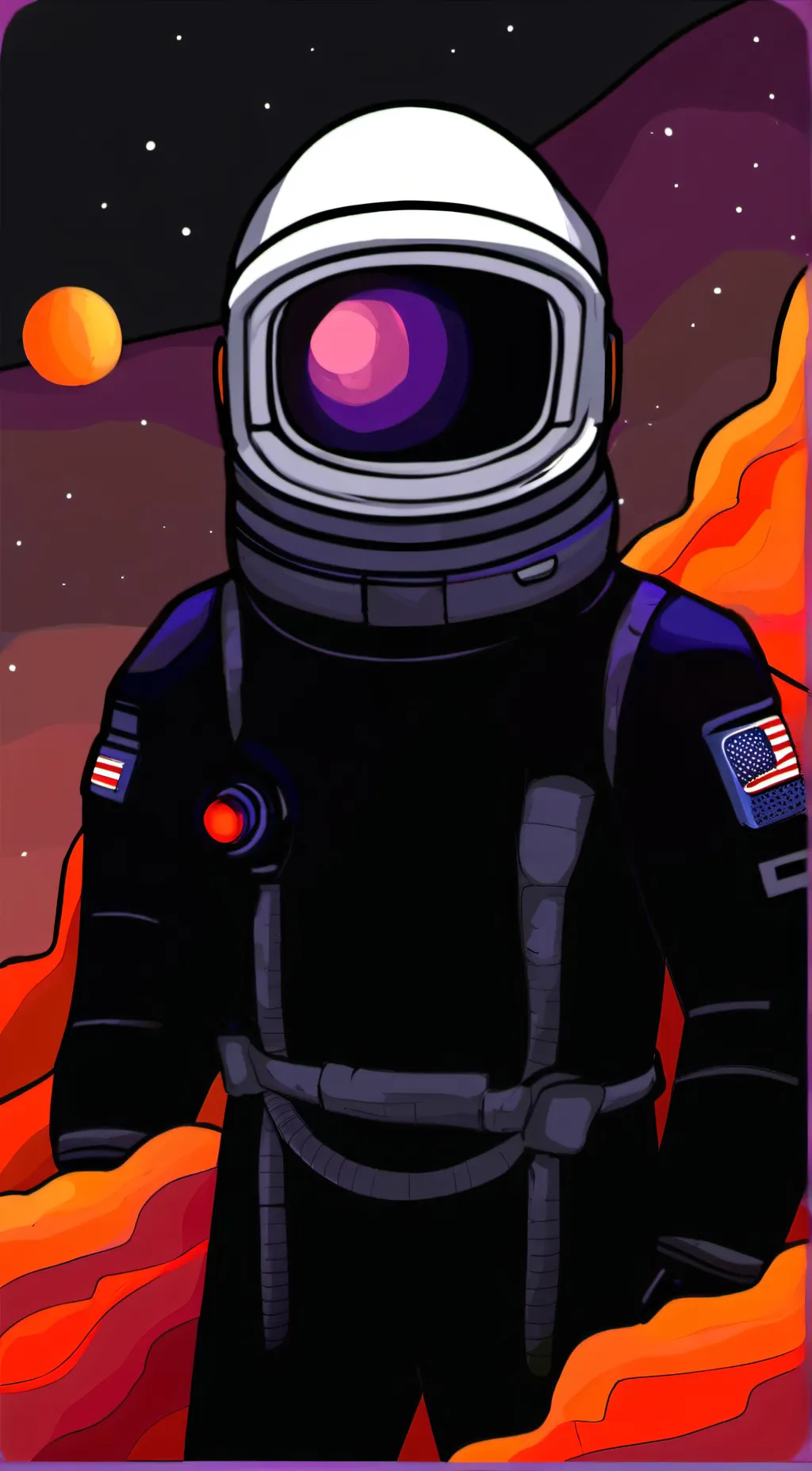 ai character: Black (imposter) background