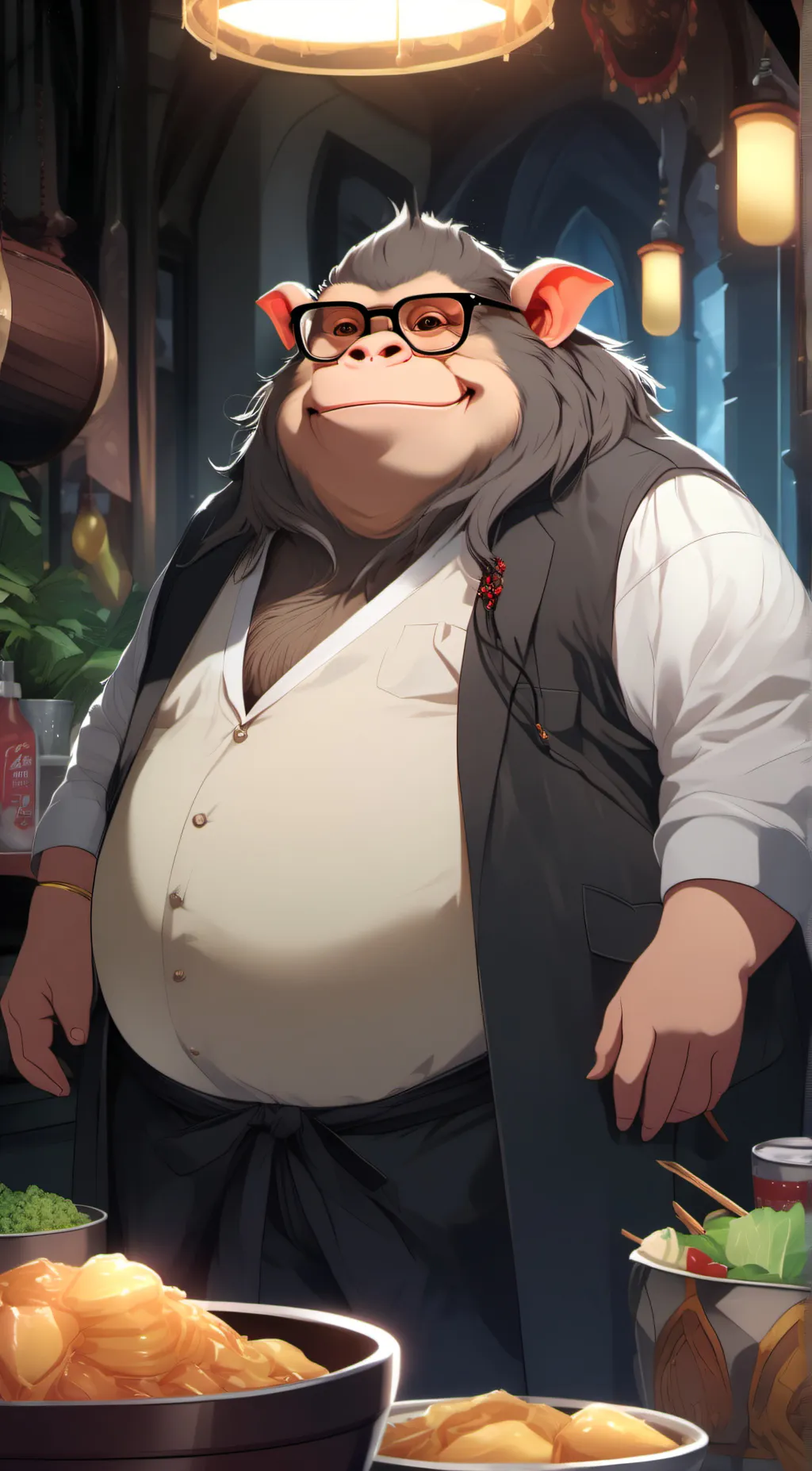 ai character: Monkeh background