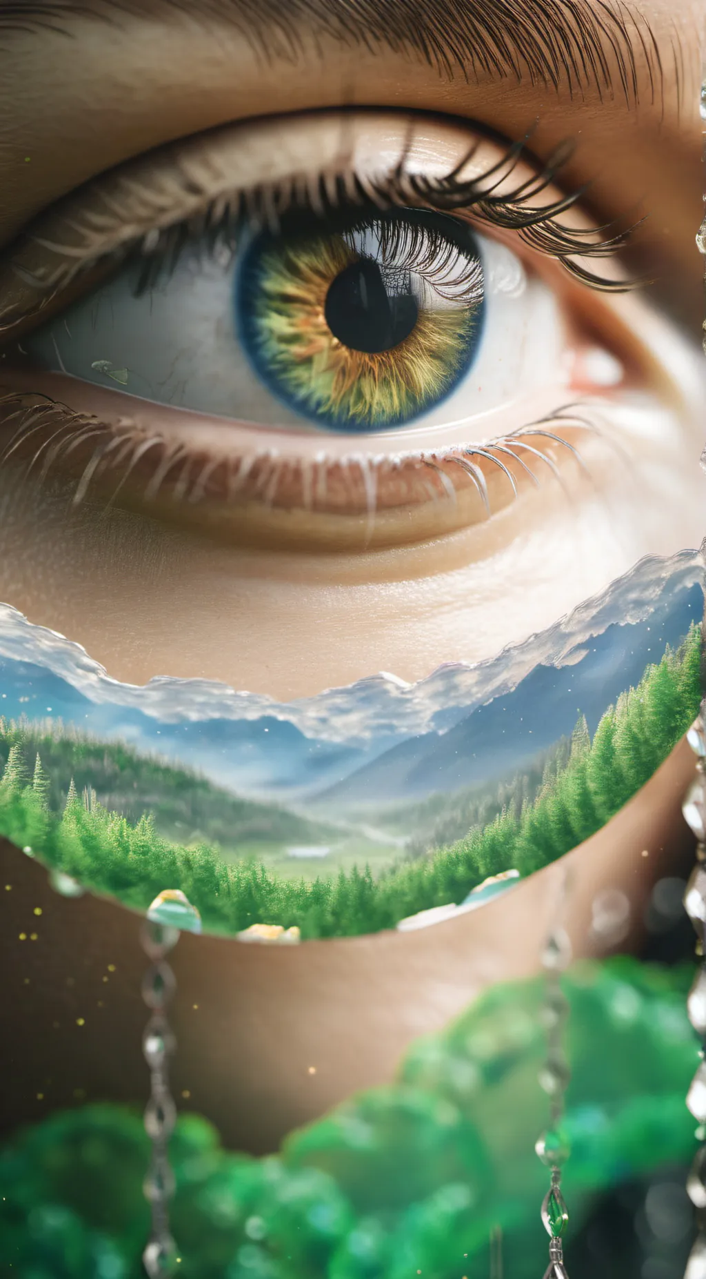 ai character: EYE background