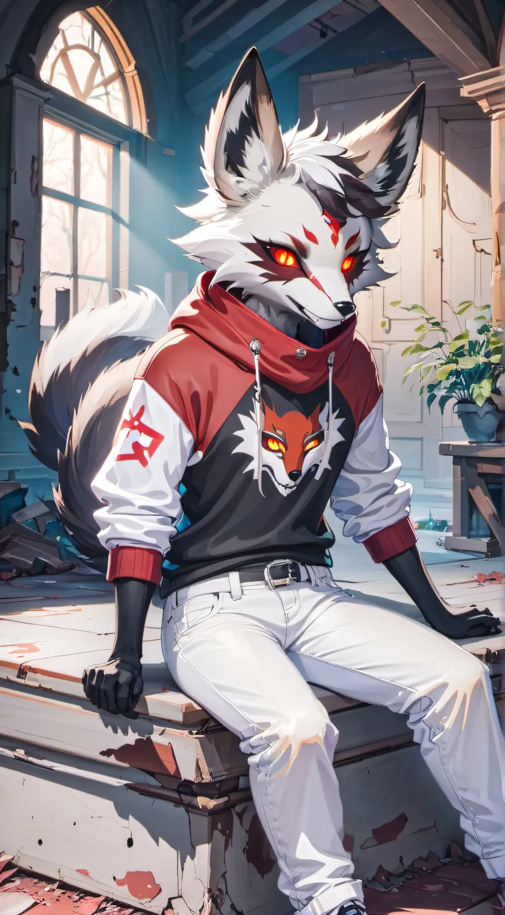 ai character: Wicka Red-Eyes  background