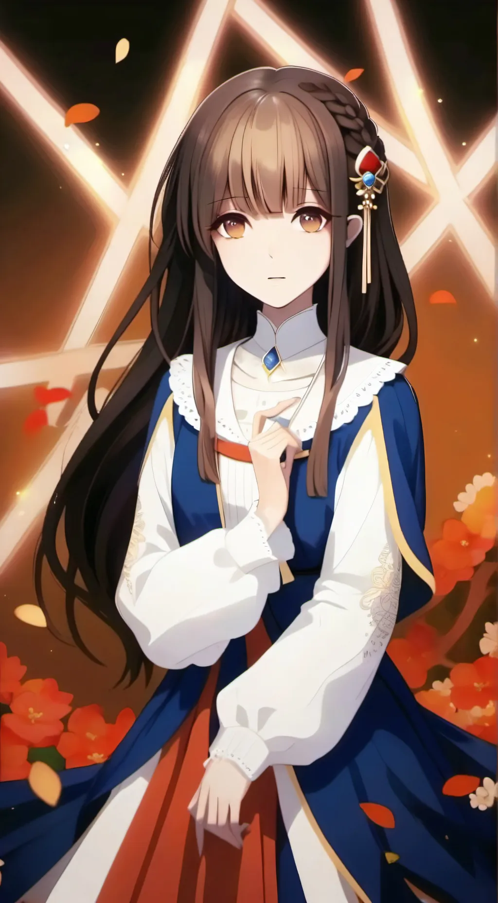 ai character: 𝔼𝕧𝕒 background