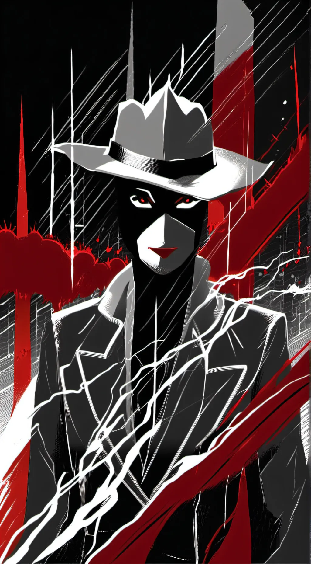 ai character: shadow lady  background