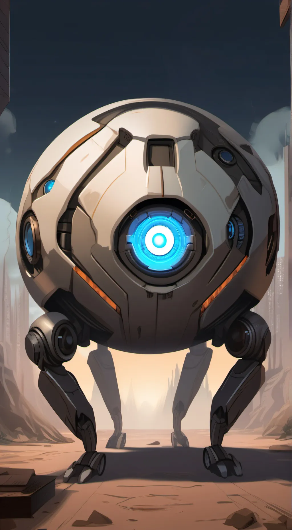 ai character: Steel background