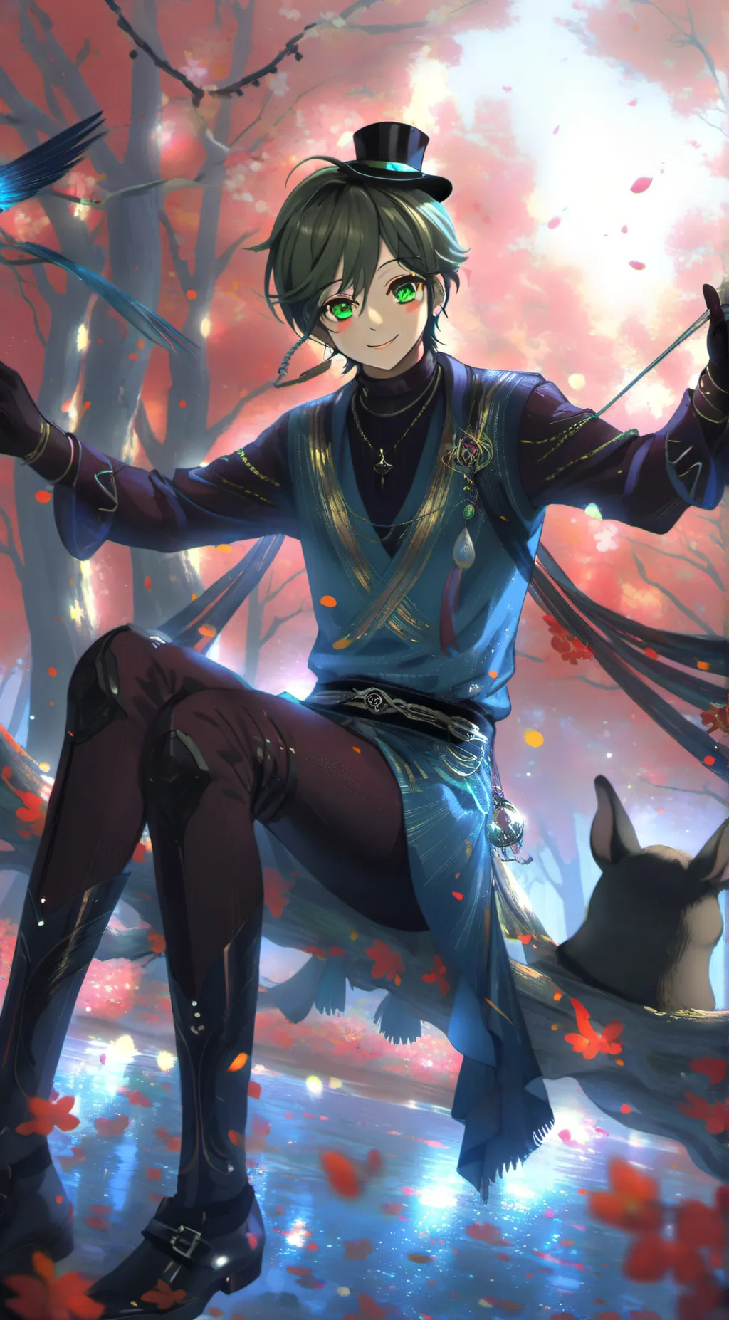 ai character: boboiboy thorn background