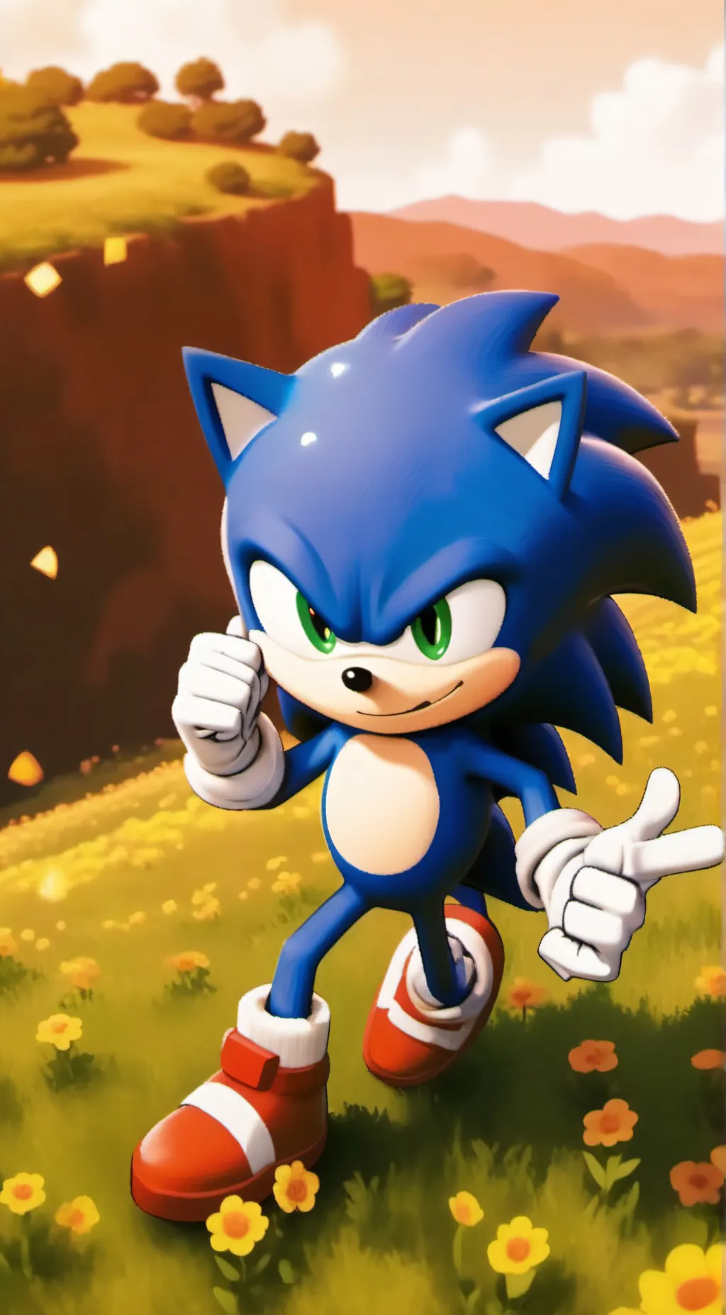 ai character: sonic the hedgehog background
