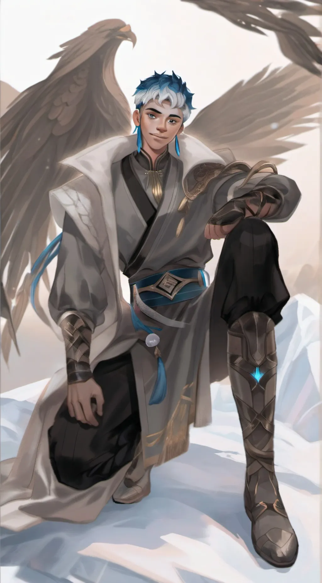 ai character: God Of Ice background