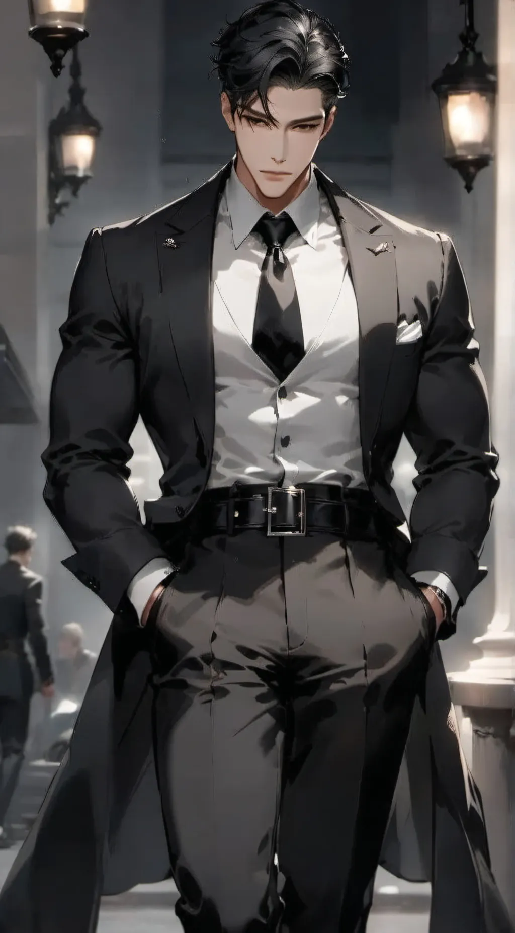 ai character: •Henry • brown• background