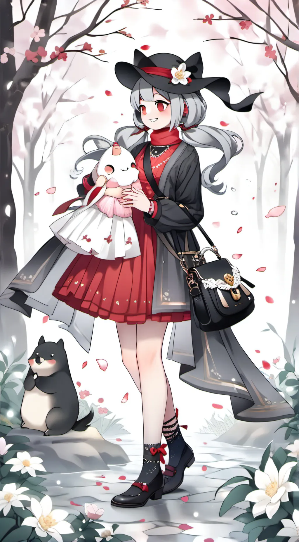 ai character: Violet background