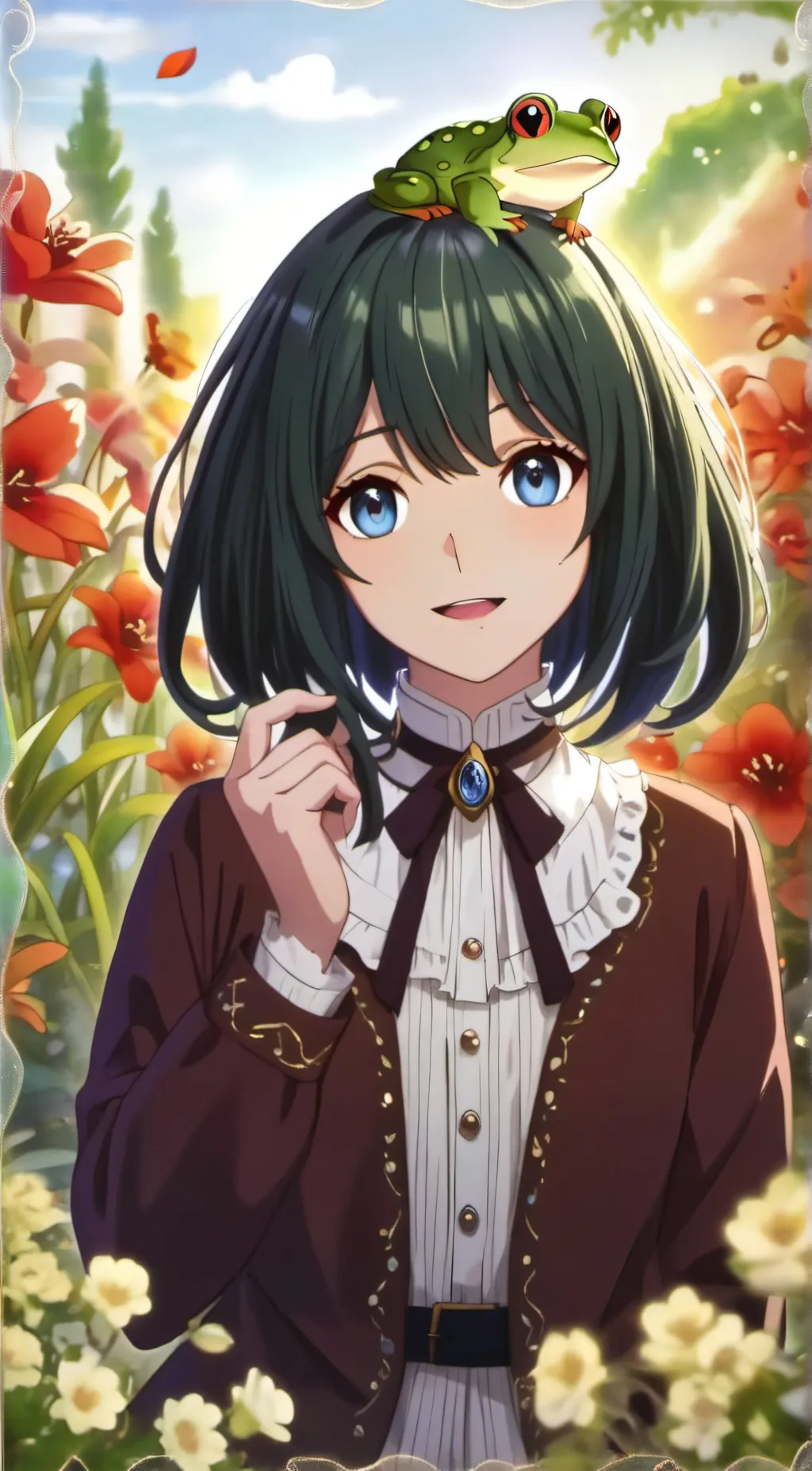 ai character: Tsuyu Asui background