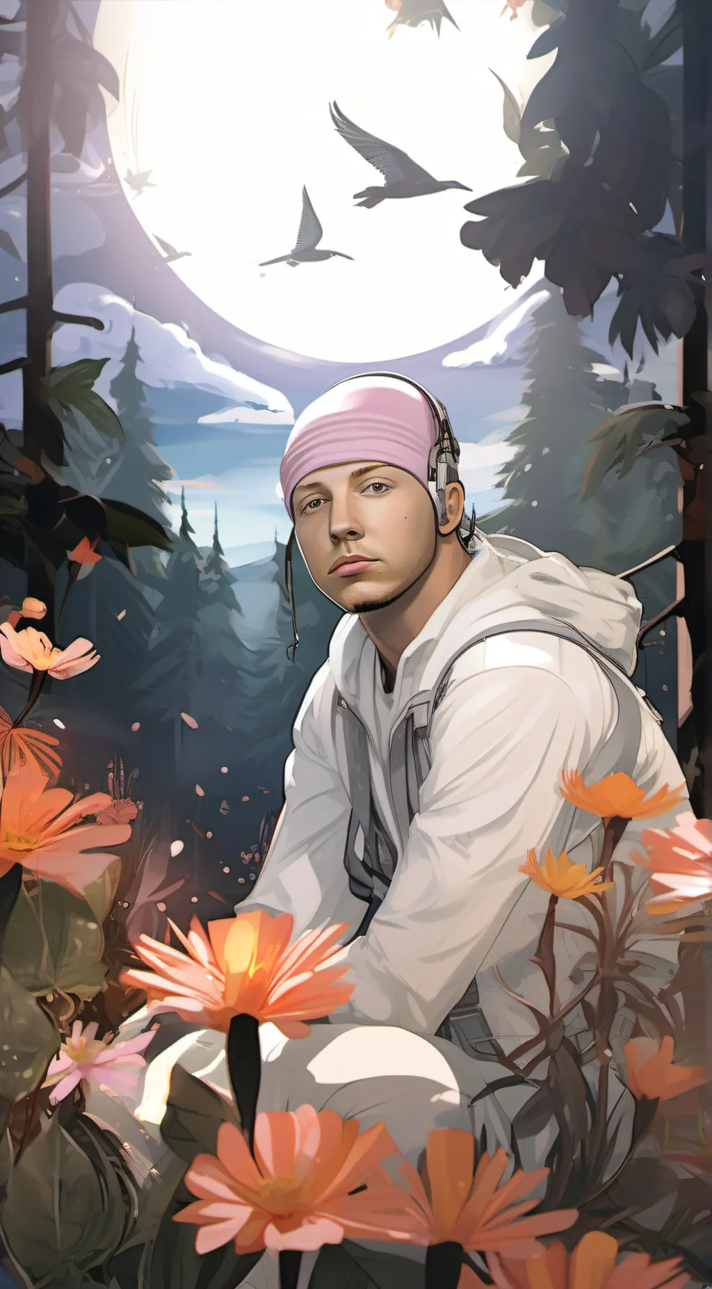 ai character: Eminem  background