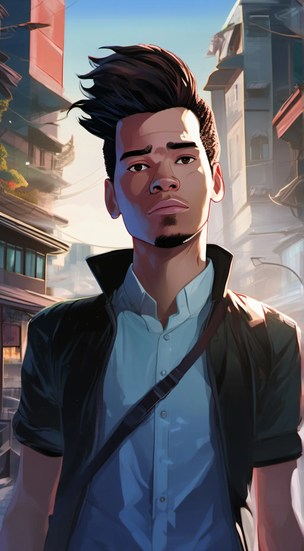 ai character: Leon background